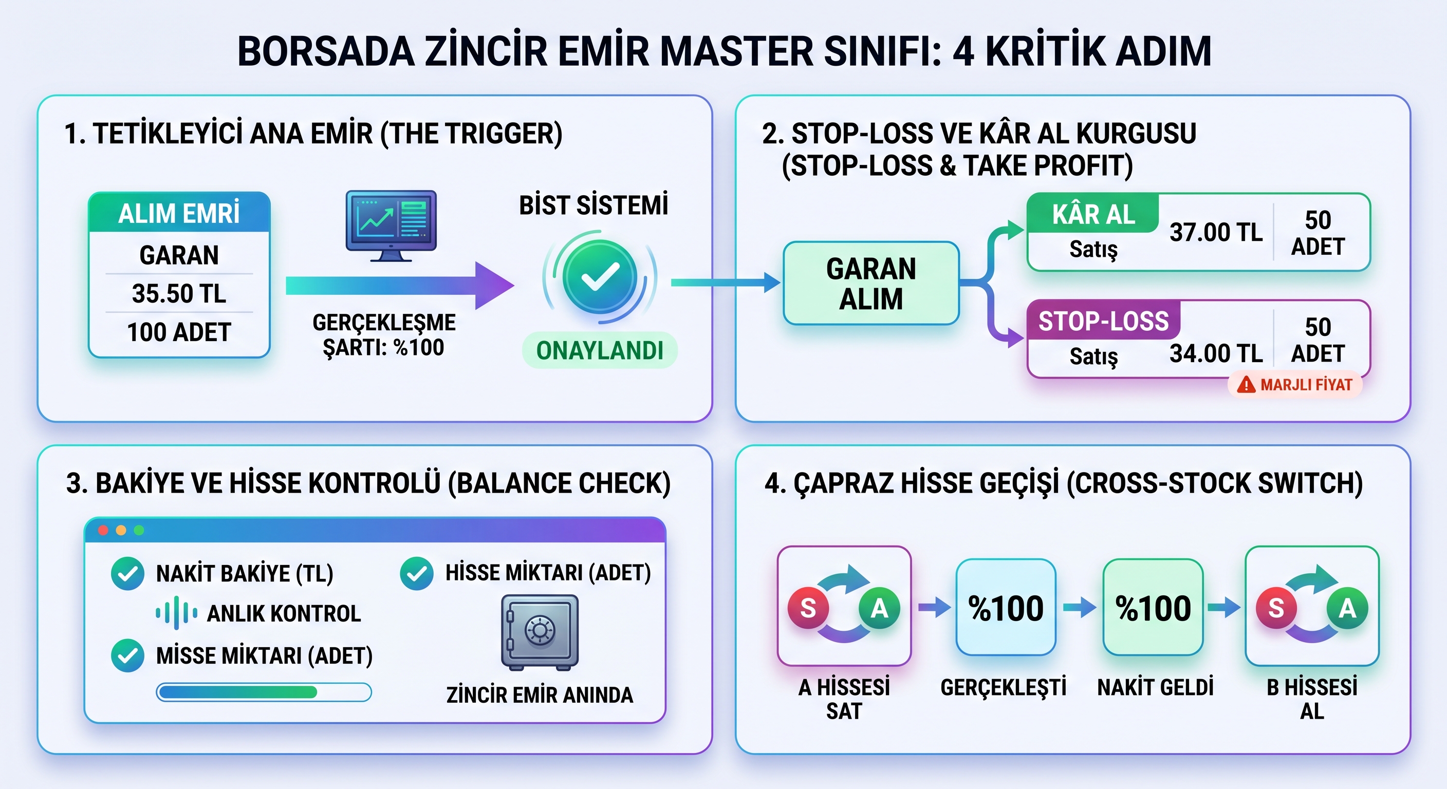 Borsada Ekran Başında Beklemeye Son: Zincir Emir Kullanmanın 7 Püf Noktası
